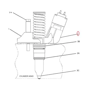 Fuel Injector 253-0616 for Caterpillar CAT Engine C18 Excavator 374F L 385C 390D Tractor 631E 631G 633E II 637E 637G 651B — 2