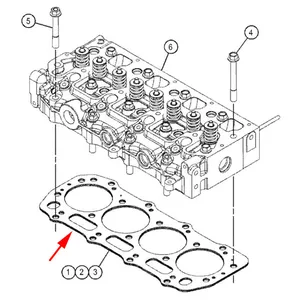 Cylinder Head Gasket 3227486 for Caterpillar CAT Engine C1.1 C2.2 Skid Steer Loader 216B 226B 232B 232D 239D 242B 247B 249D 257B — 2