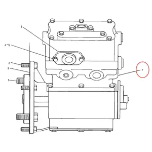 Air Brake Compressor 4P2975 for Caterpillar CAT D25D 816B 966C Truck Loader 3306 3304 Engine — 7