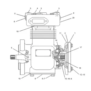 Compressor Repair Kit 7E9918 for Caterpillar Engine 3116 3304 3306 Wheel Loader CAT 936 936F 950F — 2
