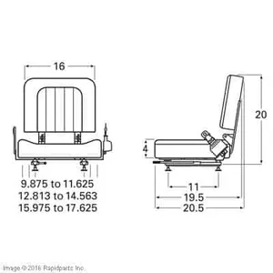 CAT LIFT TRUCKS – SEAT, FOLD WITH BELT A000025820 — 2