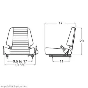 CAT LIFT TRUCKS – SEAT,DLX FOLD DOWN W/SEAT A000029295 — 4