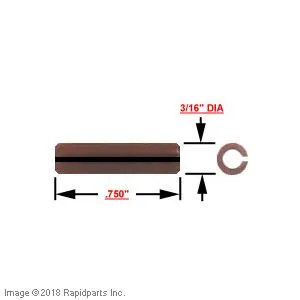 CAT LIFT TRUCKS – PIN,ROLL 3/16″ X 3/4″ 9I4618