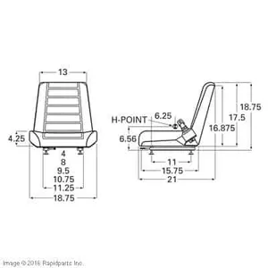 CAT LIFT TRUCKS – SEAT, 2 PC BUCKET W/ SEATBELT A000014003 — 3