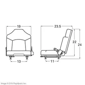 CAT LIFT TRUCKS – SEAT,VINYL WITH SEATBELT A000029897 — 2