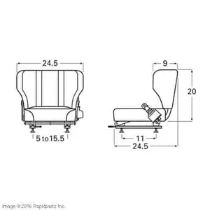 CAT LIFT TRUCKS – SEAT,FOLD and TILT W/BELT A000028790 — 2