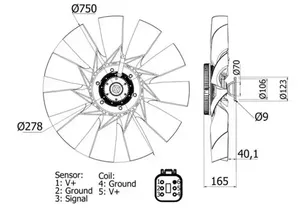 SCANIA VISCUS FAN C/W BLADES (MAHLE)