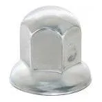 #10190 CR. STEEL PUSH-ON LUG NUT COVER W/FLANGE 1-1/4" X 2"