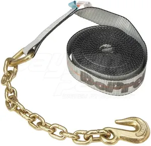 Dayton Parts DC23413227 Ratchet Strap With Chain Anchors - 2 In. X 27 Ft. — 4
