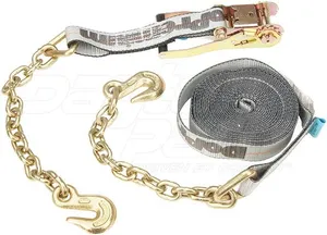 Dayton Parts DC23413227 Ratchet Strap With Chain Anchors - 2 In. X 27 Ft.
