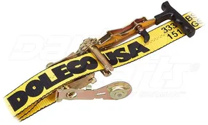 Dayton Parts DC26530227 Ratchet Strap With Flat Hooks Dorapid Ratchet Buckle - 2 Ft. X 27 Ft. — 5