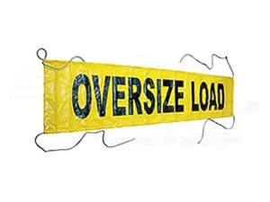 Dayton Parts DC28000007 Wide Oversized Load Banner With 2 Ropes - 18 In. X 84 In.