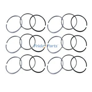 6 Pieces Piston Ring Set DZ119616 DZ10083 for John Deere Engine 6068 6090 Tractor 7R290 8225R 8320RT 8R280 8RT340 Excavator 350DLC 380GLC E360LC