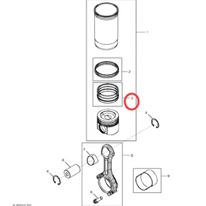 Piston Ring Kit DZ119616 DZ10083 for John Deere Engine 6068 6090 Tractor 7R290 8225R 8320RT 8R280 8RT340 — 2