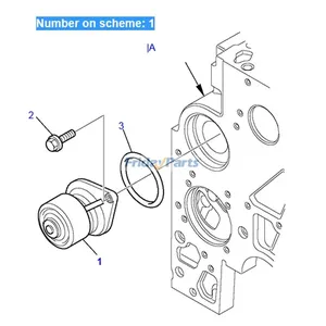 For Komatsu Loader WB93R-5 WB93S-5… Water Pump EA504062854 EA4891252