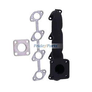 4 Cylinder Exhaust Manifold 16616-12312 With Gasket for Kubota Engine V1505 V1305 — 2