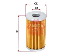 Sakura Fuel Filter Element F-5210 Cross Ref: 15521-43160 — 2