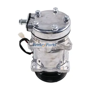 12V 5H16/SD510 6PK 125MM A/C Compressor F0NN19D629AA F0NN19D629AB for Ford New Holland Tractor 5640 6640 7740 7840 8240 8340 — 7