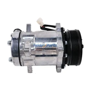 12V 5H16/SD510 6PK 125MM A/C Compressor F0NN19D629AA F0NN19D629AB for Ford New Holland Tractor 5640 6640 7740 7840 8240 8340 — 6