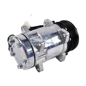 12V 5H16/SD510 6PK 125MM A/C Compressor F0NN19D629AA F0NN19D629AB for Ford New Holland Tractor 5640 6640 7740 7840 8240 8340 — 4