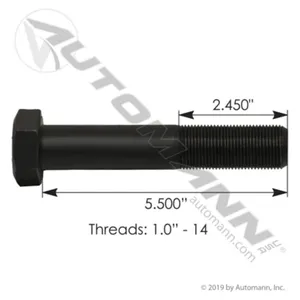 Automann F100512GR8 Cap Screw 1in-14 X 5-1/2in GR8