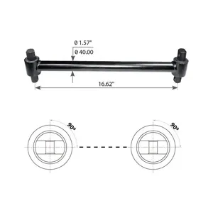 Fortpro Torque Rod with Bushing Compatible with Freightliner Rear 4" Spring…