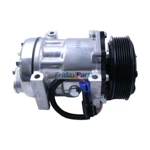 12V 7PK 126mm SD7H15 A/C Compressor F69-1015-151 F69-1013 F69-1015-131 for Kenworth T680 T880 T660 Peterbilt 365 367 389 567 579 587 Truck — 2