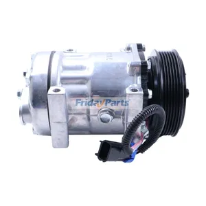 12V 6PK 126mm 7H15 A/C Compressor F69-1015-111 F69-1028-111 for Peterbilt 365 367 389 Kenworth T680 T660 T880 Truck — 5