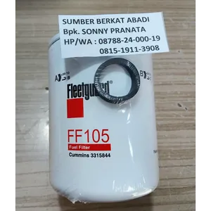 FLEETGUARD FF105 FF-105 FF 105 FUEL FILTER CUMMINS 3315844 - ORIGINAL — 6