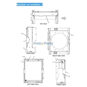 For Caterpillar Excavator CAT 322C 322C L 325C 325C L Engine 3126B Hydraulic Oil Cooler 205-4962 — 2