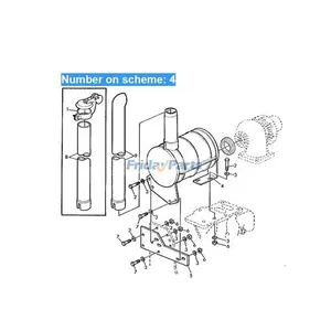 For John Deere 2755 2750 2355 Muffler Silencer AL35753 — 3
