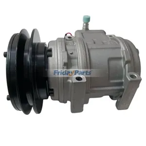 For Komatsu Bulldozer D65E-12 D65EX-12 Air Conditioning Compressor 14X-911-17400 ND047200-4451 — 7