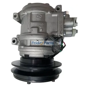 For Komatsu Bulldozer D65E-12 D65EX-12 Air Conditioning Compressor 14X-911-17400 ND047200-4451 — 2