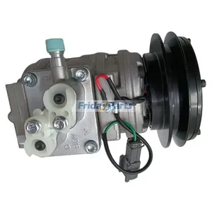 For Komatsu Bulldozer D65E-12 D65EX-12 Air Conditioning Compressor 14X-911-17400 ND047200-4451 — 8