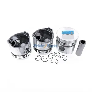 For Komatsu Wheel Loader WA40-3 WA50-3 Yanmar Engine 3TNE84 3TNE84T Komatsu Engine 3D84E STD Piston 3 Units 1 Set YM129002-22090