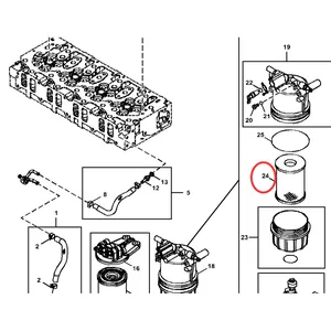 Filter Element MIU802421 for John Deere Loader 316GR 317G 318E 318G 319E 320E 323E — 5