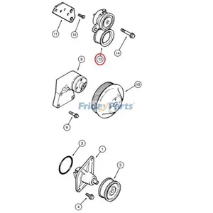 Belt Tensioner J912246 for CASE Tractor 1150E 1155E 1896 2096 9110 9130 Excavator 888 — 5