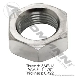 Automann JNF340 Jam Nut 3/4in-16