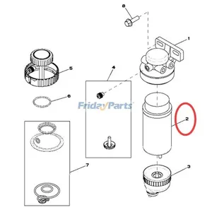 Fuel Filter RE509036 for John Deere Tractor 6520 6820 7220 7420 7715 7720 7815 — 5