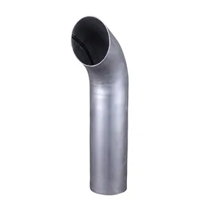 4" x 18" Curved Top Aluminized Exhaust Stack OD End K4-18SBA — 2