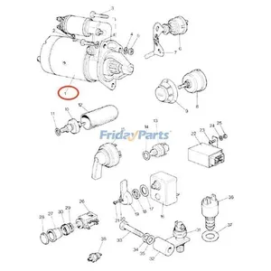 Starter Motor K957340 for CASE Tractor 1290 1390 1394 950 995 Loader 580F 580G — 2