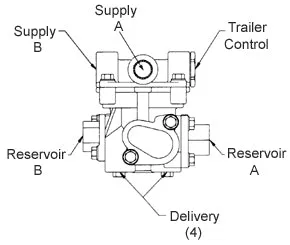 Haldex KN26000X Trailer Valve, Remanufactured — 2