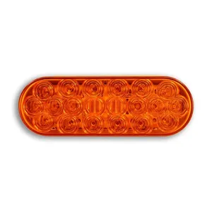 Power Products LED60Y Amber LED Turn Signal Light – 6 in. Oval, Grommet Mount, PL-3