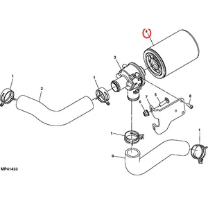 Oil Filter LVA14703 for Yanmar Engine 3TNV84T 3TNV88 John Deere Tractor 2032R 2036R 2038R 3025E 3032E 3036E 3038E — 5