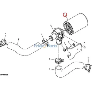 Oil Filter LVA14703 for Yanmar Engine 3TNV84T 3TNV88 John Deere Tractor 2032R 2036R 2038R 3025E 3032E 3036E 3038E — 5