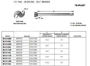Camshaft E-11540 1-1/2-28 X 10.594" RH M-3110-R