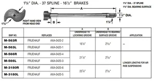 Camshaft E-3861 1-5/8-37 X 23.875" LH M-3180-L