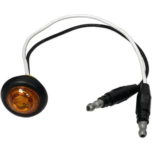 LED Marker/ Clearance, PC-Rated, Round, w/ two .180 Bullets, 0.75″, amber…