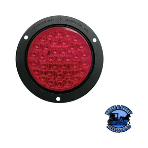 M418R 4" Red LED Stop/Turn/Tail, Round, 36 Diodes, w/ Flange, Bulk Pack (with pl3 plug)