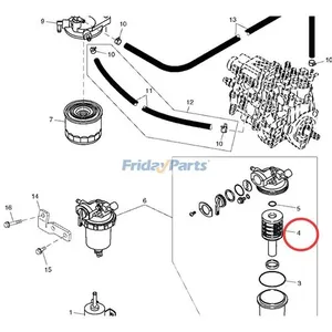 2 Pcs Fuel Filter Element M811032 for John Deere Engine 3013 3016 Tractor 1445 2520 2720 3025D 3028EN 3032E 3033R 3035D 3036E — 8